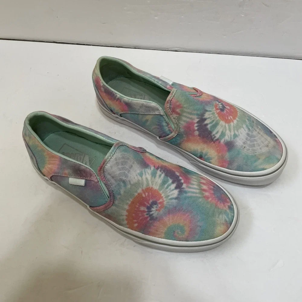 VANS ASHER SLIP‎ ON SNEAKERS IN TIE DYE